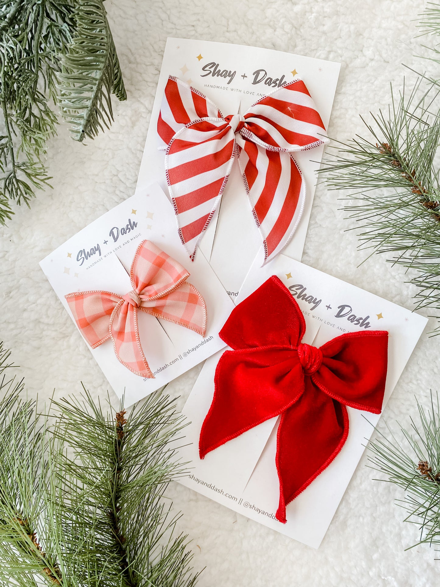 Candy Cane Stripes Mini Bow