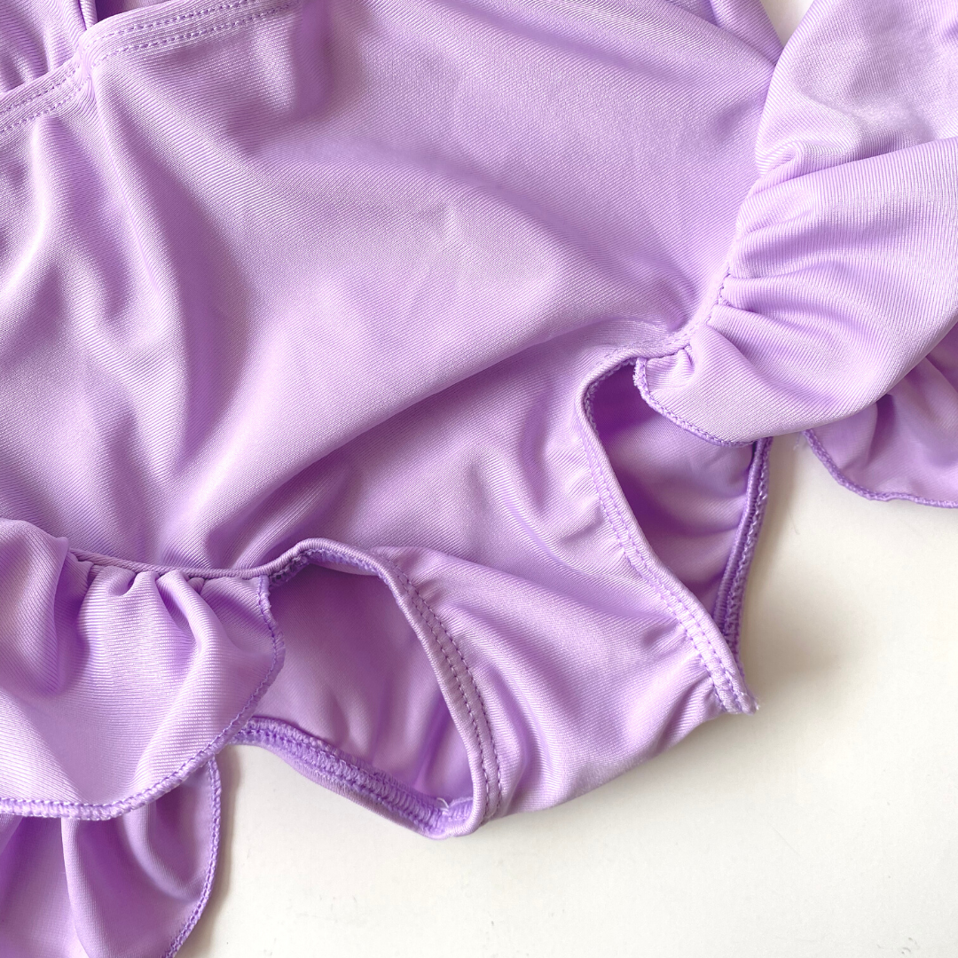 purple kids swimsuit