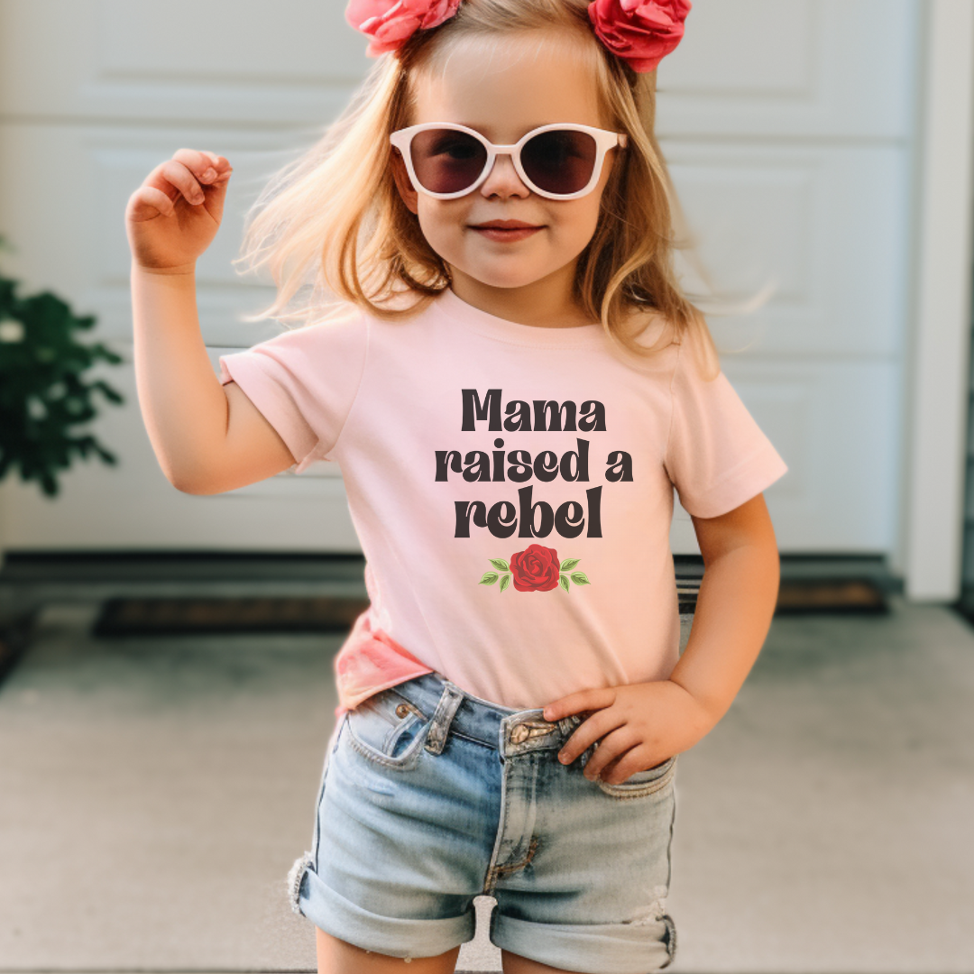 Mama Raised A Rebel Toddler Tee