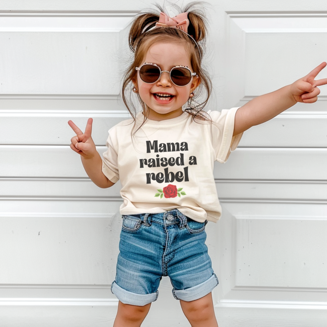 Mama Raised A Rebel Toddler Tee