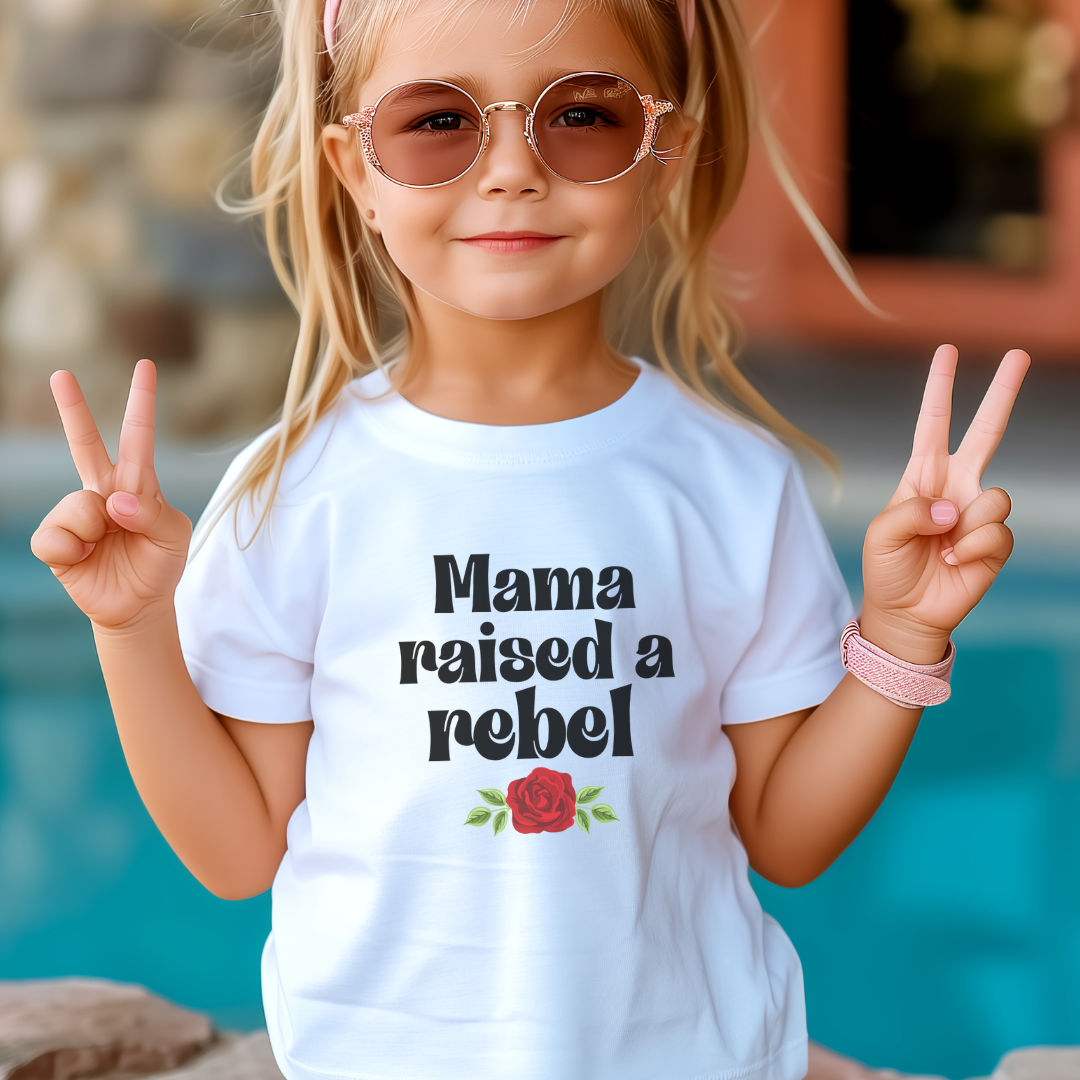 Mama Raised A Rebel Toddler Tee
