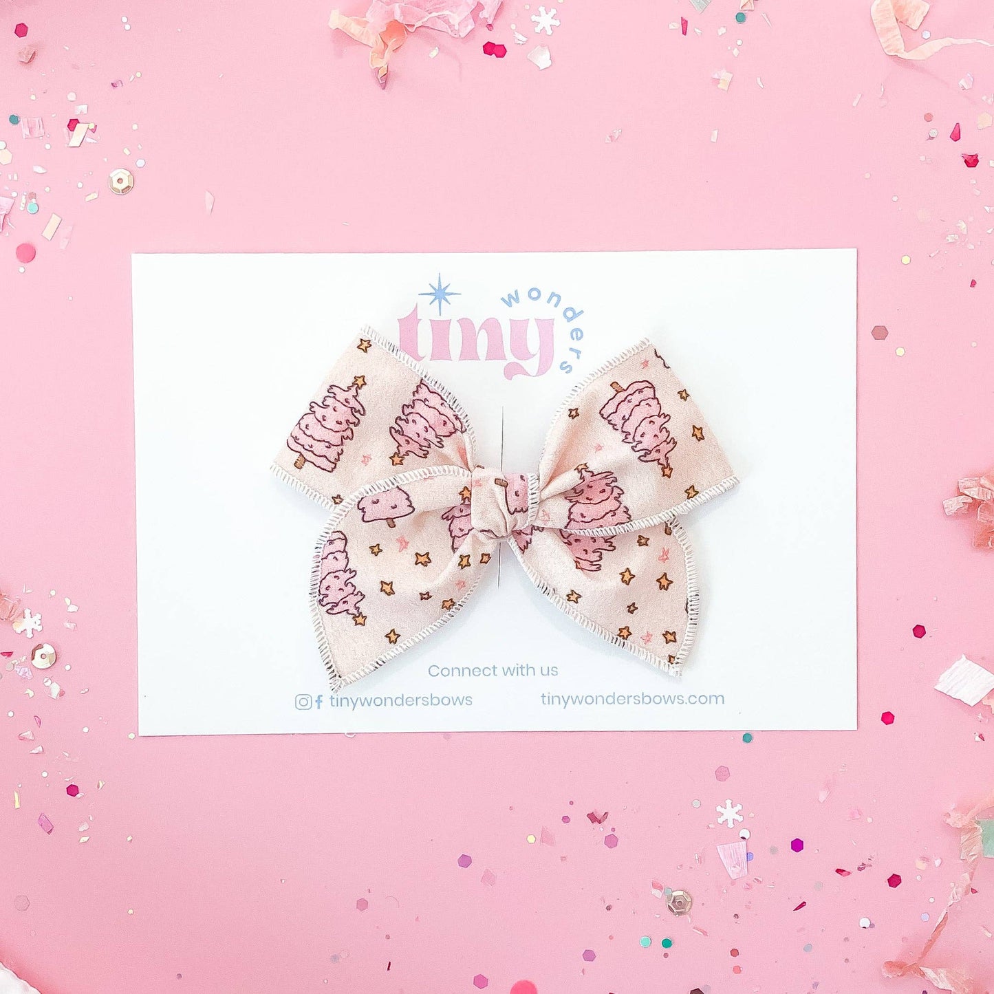 Pink Christmas Tree Bow