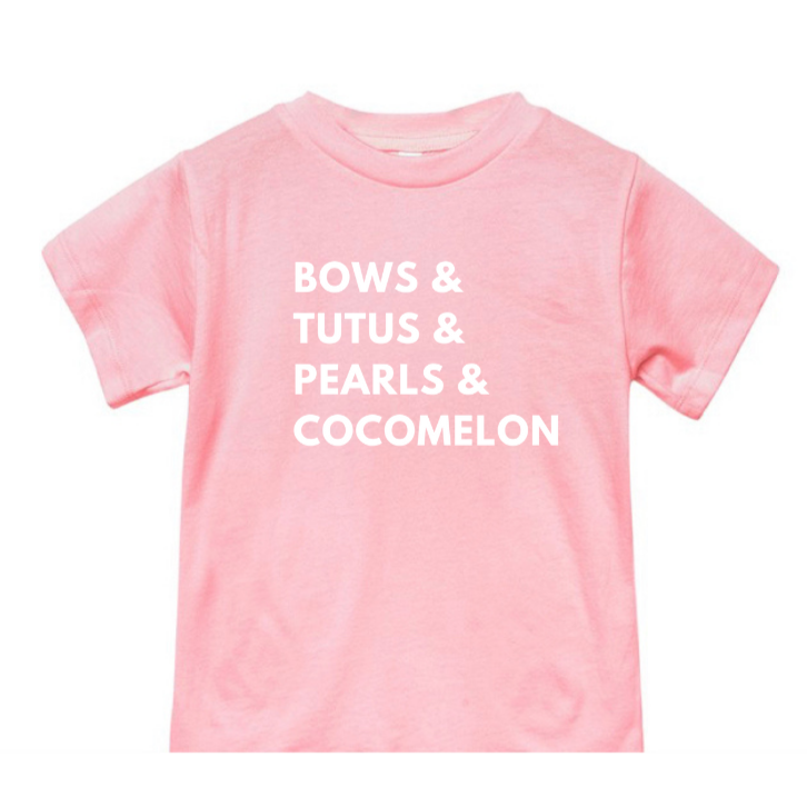 kids baby toddler tee bows tutus pearl cocomelon babies kids toddlers