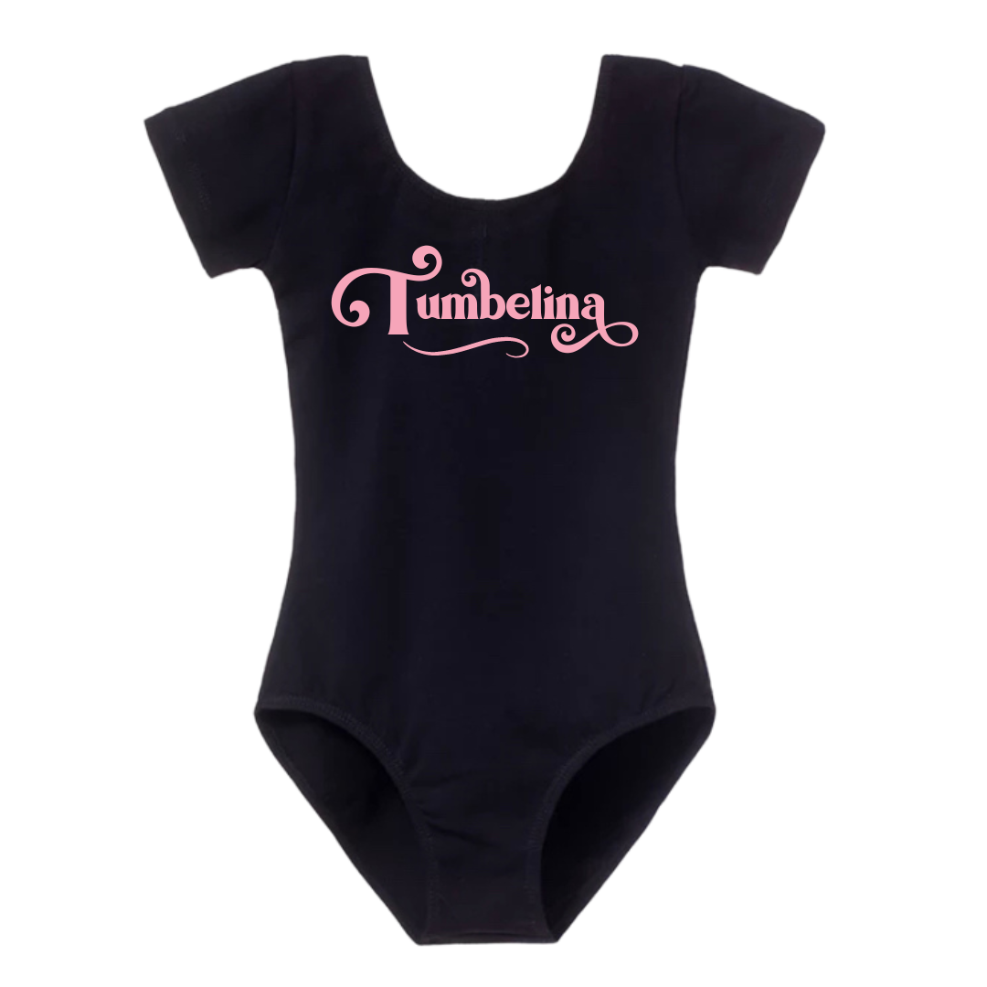 "Tumbelina" Baby Toddler ages 4-7 girl Black/Cream/Pink Dance Collection Short Sleeves/Sleeveless bodysuit Leotard Dance Outfit Trendy Stylish Comfortable Washable Stretchy Kids Glamour Girl Boutique Style Unique Clothing; "Tumbelina" Ballet Bodysuit/Leotard for Baby Toddler ages 4-7 Girl Black/Pink/Cream Dance Collection Short Sleeves/Sleeveless Bodysuit