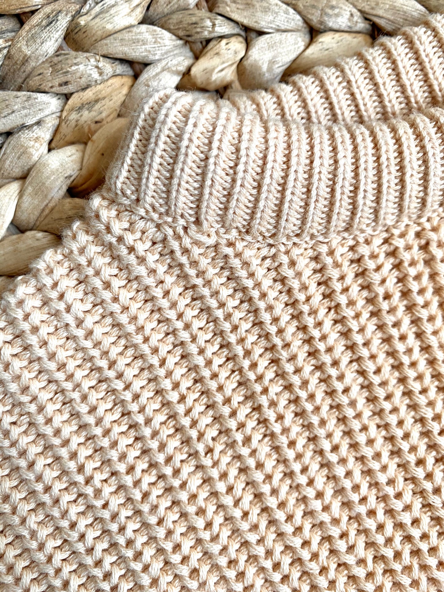 beige kids ribbed sweater for baby and toddler girls