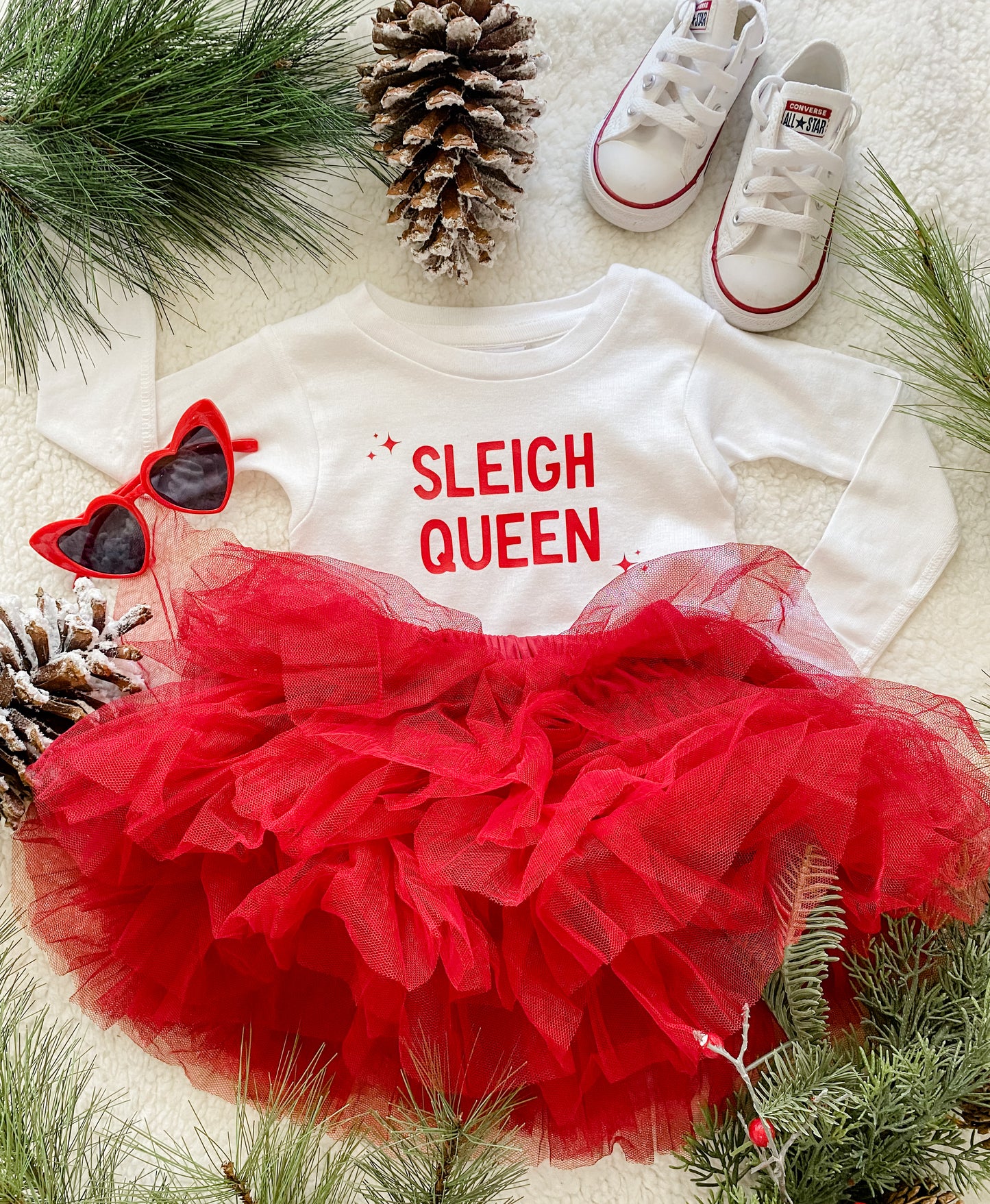 baby toddler girl red tutu holiday ballet ballerina