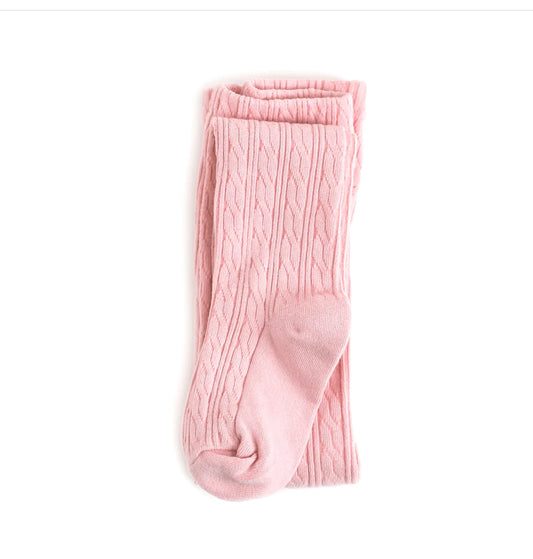 Pink Quartz Cable Knit Tights