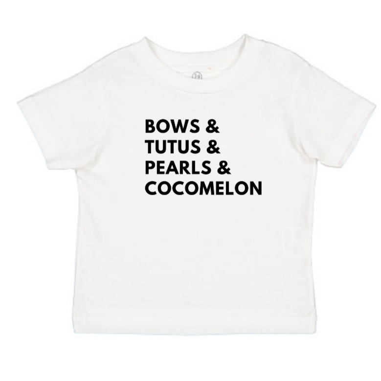 kids baby toddler tee bows tutus pearl cocomelon babies kids toddlers