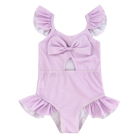purple kids swimsuit