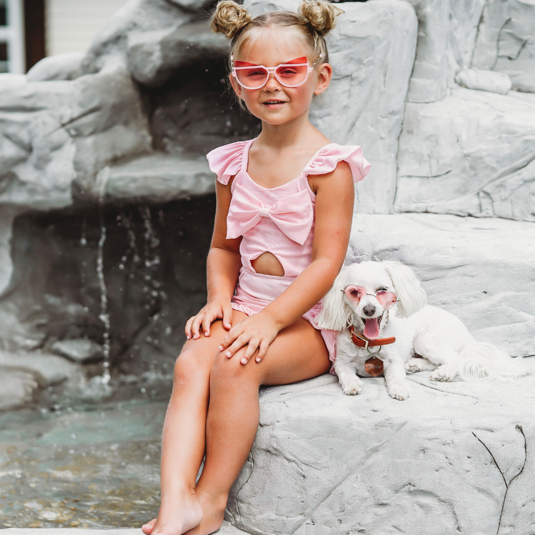 kids pink swimsuit